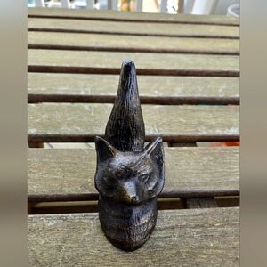 Cast iron fox wall hook 5 1/2"